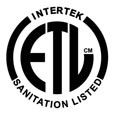 ETL Sanitation Listed - For Commercial Use